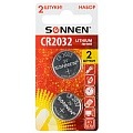 Батарейки Sonnen CR2032 комплект  2шт  в блистере 