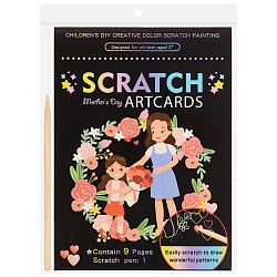 гравюра-раскраска мамин день