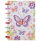 Блокнот 15,5*21см 80л на пластиковых кольцах в клетку "Бабочки"