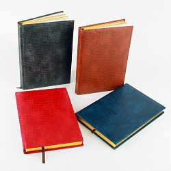 ежедневник а5 недатиров. 136л обложка кож.зам. ассорти