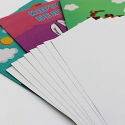 картон белый 200*280мм 8л белый кролик в папке