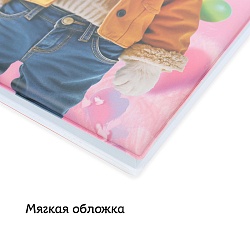 Блокнот 14,3*21см 80л в линейку "Модный пёсик"