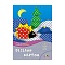 картон цветной двухсторонний с рисунком  а4 6л. 6цв. "звёздочки"