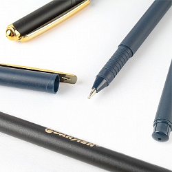ручка шар. синяя "darvish" корпус черный/темно-синий с золотом