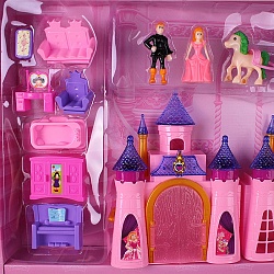 набор для девочки "замок мечты" (кукольный замок+мебель+кукла)
