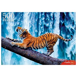 пазлы  500 элементов тигр у водопада