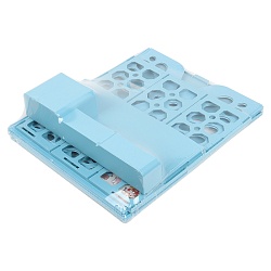 лоток вертикальный 3 отделения с горизонтальными отсеками голубой