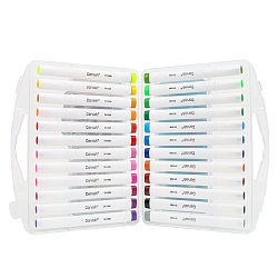 фломастеры 24цв  со штампиками в пластиковом футляре