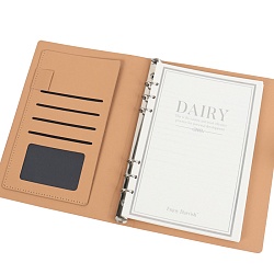 ежедневник а5 недатиров. 100л обложка кож.зам. на кольцах с магнитной застёжкой