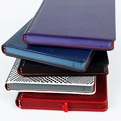 книжка записная 13,5*19см  "darvish" обложка кожзам с узором и цветным срезом