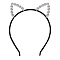 ободок чёрный для волос с ушками 