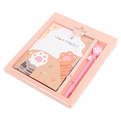 Блокнот A5  50л "Милые лапки" с ручкой гелевой синей