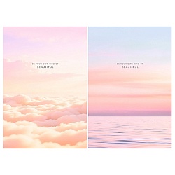 Блокнот А7  48л "Природа в нежных тонах-2" на склейке