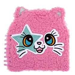 Блокнот 18*18см  на спирали "Darvish" 80л. мордочки меховые ассорти