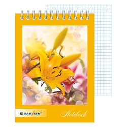 Блокнот 10*14см  60л  "Цветы" на гребне