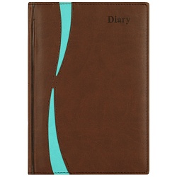 ежедневник 14*20,5см недатиров. 192л  обложка к/з двухцветный