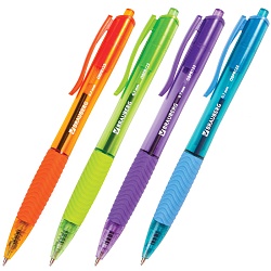 ручка автоматическая шар. синяя  brauberg "fruity rd" корпус ассорти