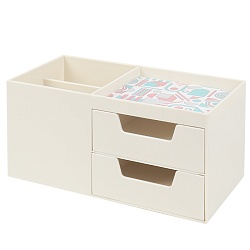 органайзер настольный пластиковый 5 отделений белый