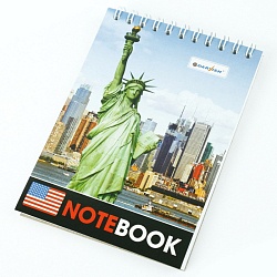 Блокнот 10*14см  60л  "Города" на гребне
