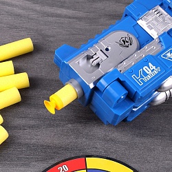 робот-бластер с мягкими пулями. игрушка (синий)