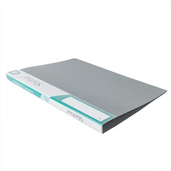 папка с зажимом и карманом а4 серая