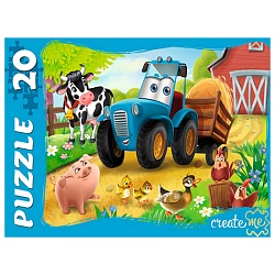 пазлы-макси 20 элементов весёлый трактор №9