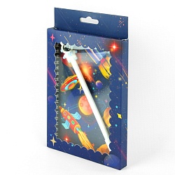 Блокнот 13*21см "Космос" с ручкой гелевой