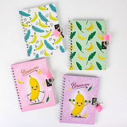 Блокнот 11*15см 48л в линейку на спирали с замочком