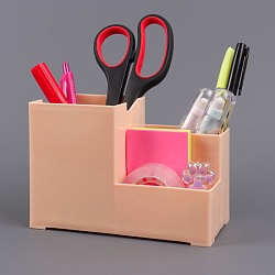 органайзер настольный пластиковый 3 отделения персиковый