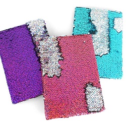 Книжка записная А5  80л в клетку с реверсивными пайетками цвет ассорти