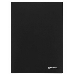 папка  20 файлов "brauberg" чёрная 0,6мм