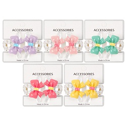 заколка-краб для волос 2шт в наборе бантик