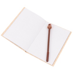 Блокнот 13*18см 50л в клетку + ручка "Капибара"