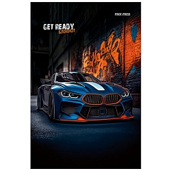 Блокнот А6  24л "Разные машины и граффити-1" ассорти,  на скрепке