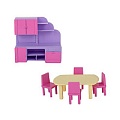 Набор мебели для кукол "Кухня" (6 пред.) (европодвес)