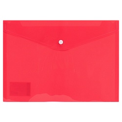 папка-конверт на кнопке а4 красная 160мкм