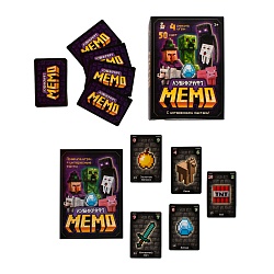игра настольная мемо "кубикрафт"