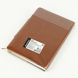 ежедневник а5 недатиров. 120л  обложка к/з  на застежке с держ. д/ручки