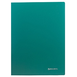 папка  20 файлов "brauberg" зелёная 0,5мм