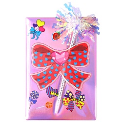 Блокнот 14*21см 80л "Веселые картинки" голография, с ручкой шар.