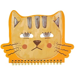 Блокнот 15*18см 50л  на спирали "Котик"