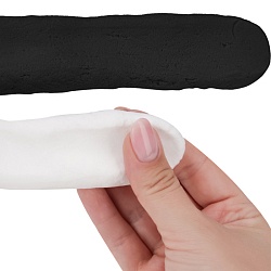 масса для лепки. лёгкий пластилин  12шт белый и чёрный цвета