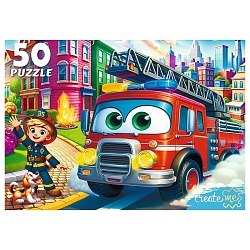 пазлы   50 элементов  большая пожарная машина
