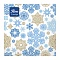 салфетка бум. 3-х слойная вальс снежинок 33*33см (20шт.уп.)