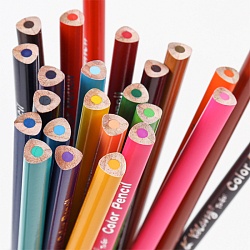 карандаши 24цв трехгранный корпус "морской мир"