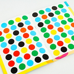 наклей кружочки. подбери по цвету! 4л 21*16см 80 наклеек