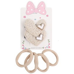 аксессуары для волос в наборе (2 заколки-зажима+ 4резинки)