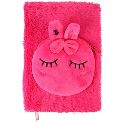 Блокнот A5  64л меховой c монетницей в линейку