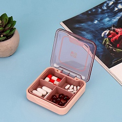 таблетница мини на день, 4 приема 9*9*2 см