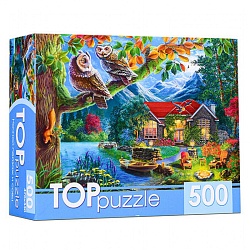 пазлы  500 элементов ночной пейзаж и совы